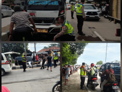 Kecelakaan Maut di Jalur Pantura Losarang: Tanggapan Cepat Personil Polsek Losarang