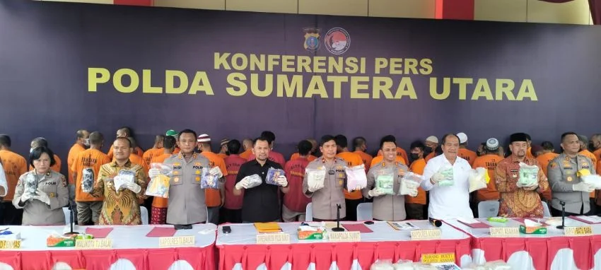 Ditresnarkoba Polda Sumut Ungkap 322 Perkara Narkotika, 499 Tersangka Diringkus di Tiga Wilayah