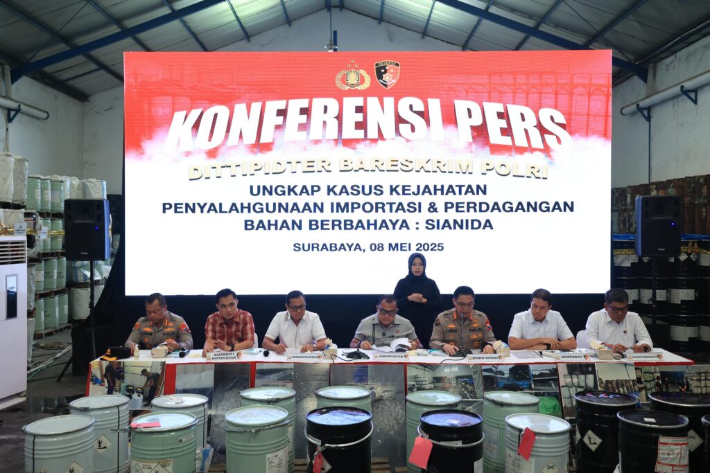 BLACK OPERATION: Bareskrim Bongkar Sindikat Perdagangan Gelap Sodium Cyanide di Jawa Timur, 6.000 Drum Disita