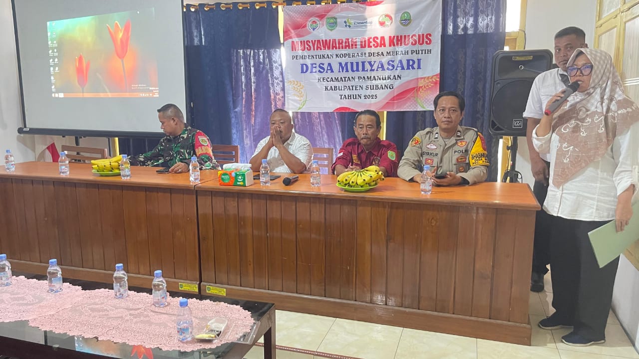 Inisiasi Ekonomi Kerakyatan: Koperasi Merah Putih Resmi Dibentuk di Desa Mulyasari, Kecamatan Pamanukan, Kabupaten Subang