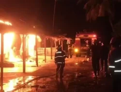 KEBAKARAN HEBAT LANDA ASRAMA POLISI DI SPN PADANG BASI, 10 UNIT KAMAR LUDES, PENYEBAB MASIH DISSELIDIKI