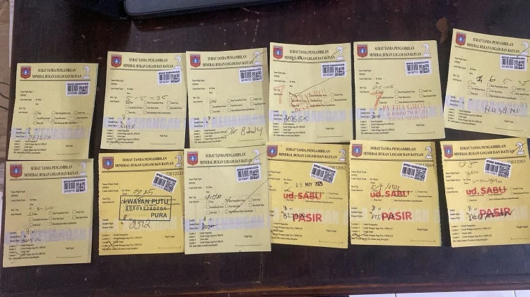 MODUS PEMALSUAN DOKUMEN PAJAK GALIAN C TERUNGKAP DI KARANGASEM, SOPIR TRUK GUNAKAN FAKTUR TIRUAN UNTUK MENGELABUI PETUGAS