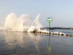 Terjangan Gelombang Laut Hantam Pesisir Kota Agung, Tanggamus Lampung: TPI & Dermaga 2 Paling Parah, Otoritas Diminta Bergerak Cepat