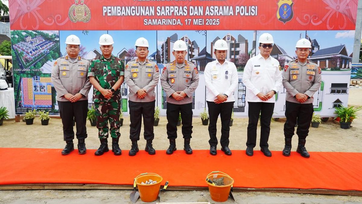 KAPOLRI RESMIKAN PELETAKAN BATU PERTAMA PEMBANGUNAN ASRAMA POLRESTA SAMARINDA‼ PROYEK STRATEGIS PENINGKATAN KESEJAHTERAAN DAN LAYANAN KEPOLISIAN