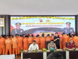 POLRESTA BOGOR KOTA  BERHASIL MENGAMANKAN 45 TERSANGKA KASUS PEREDARAN NARKOTIKA SELAMA APRIL–MEI 2025