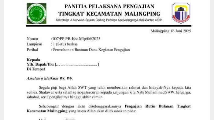 WARGA DAN TENAGA KERJA PUBLIK DI MALINGPING PERTANYAKAN KEJELASAN IURAN BULANAN UNTUK KEGIATAN PENGAJIAN TINGKAT KECAMATAN