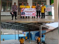 Sambut HUT Bhayangkara Ke-79 Polsek Losarang Gelar Giat Bersih-Bersih Maajid