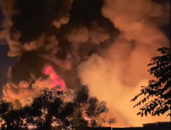 Gudang Penampungan Solar Terbakar Hebat di Teluk Betung Selatan, Api Melahap Lokasi Saat Warga Tertidur