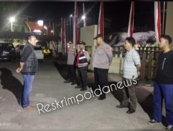 Kapolsek Losarang Pimpin Langsung Apel Kesiapan KRYD Malam Minggu