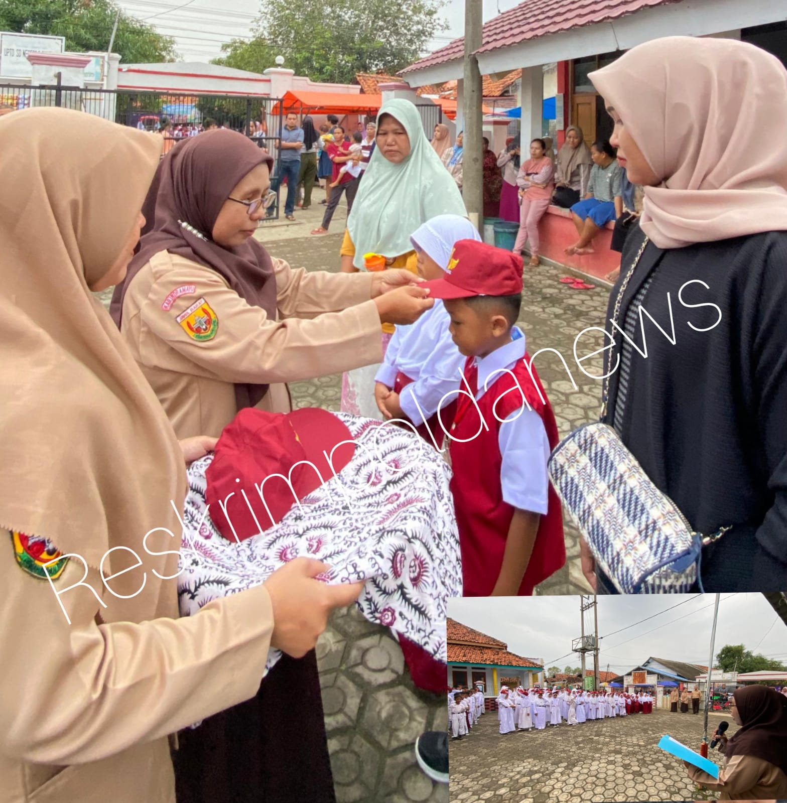 Antusiasme Siswa SDN Satu Puntang Di MPLS Hari Pertama,Ada Yang Diantar Ibu-Bapak