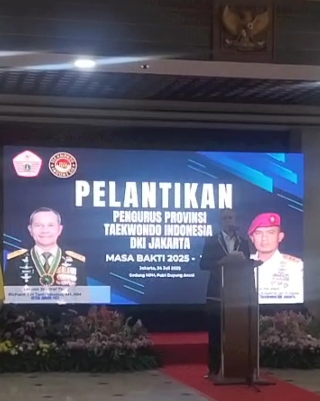 Ketua Umum PBTI Pusat Letnan Jendral Richard Taruli Horja Tampubolon S.H., M.M., melantik dan mengukuhkan Mayjen TNI Dr. Oni Junianto Sebagai Ketua Umum Taekwondo DKI Jakarta