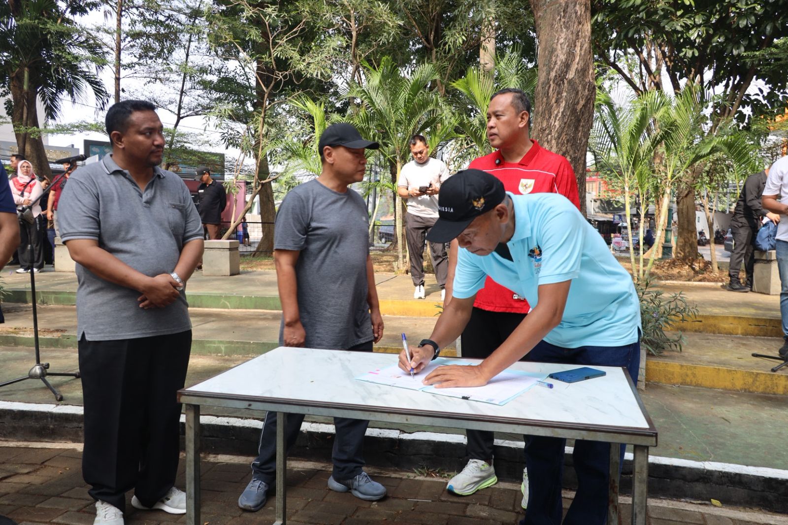 Peresmian Dermaga Danau Duta Harapan, Wali Kota Bekasi Optimis Jadi Objek Wisata Air Unggulan.