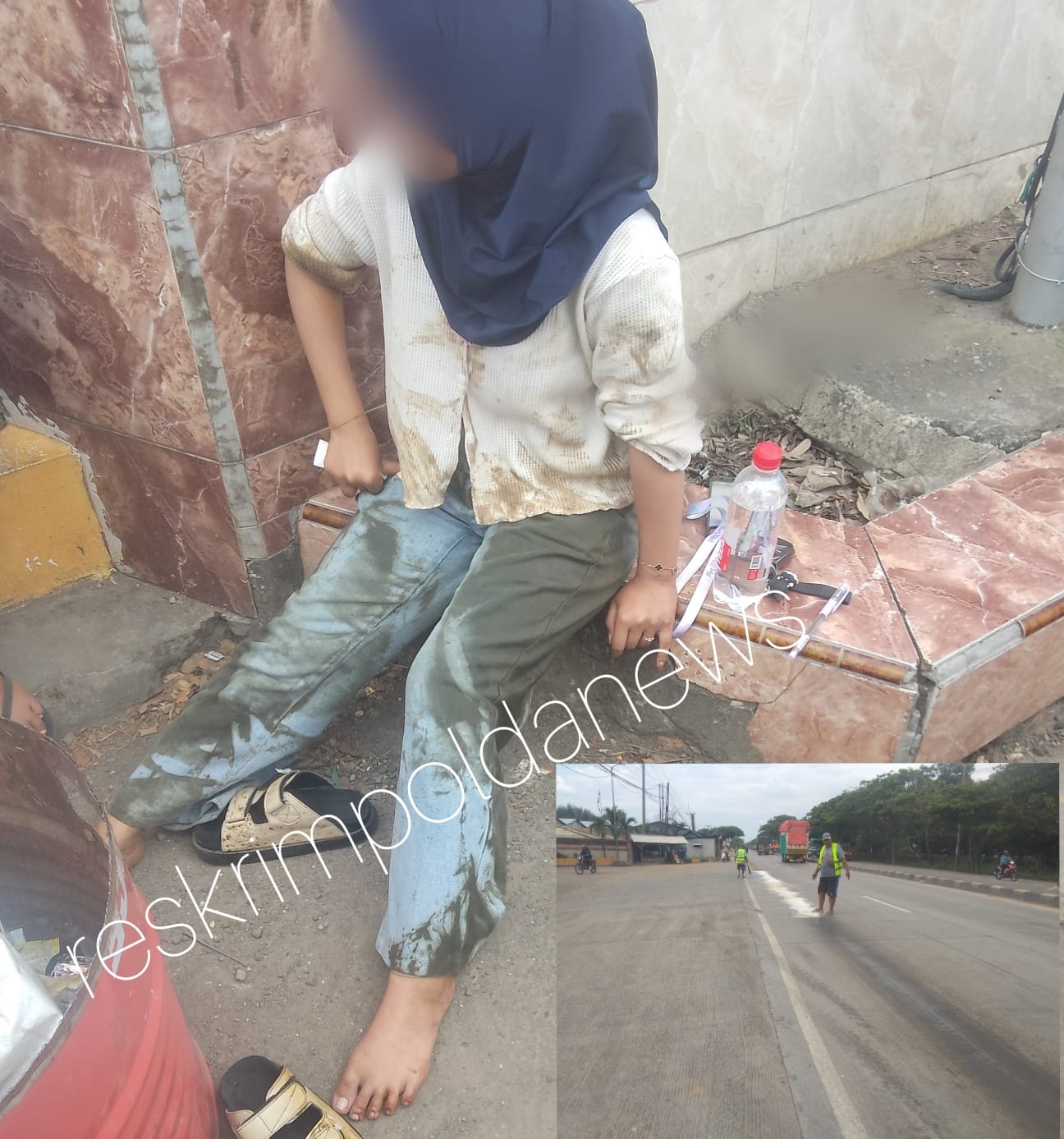 Sejumlah Pemotor Tergelincir di Jalur Pantura Akibat Tumpahan Oli Truk PT. Bukit Apit Persada
