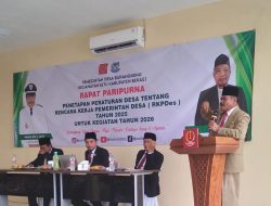 Pemdes Burangkeng Gelar Rapat Paripurna,  untuk Program Pembangunan Tahun 2026