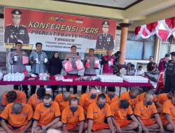 Operasi Tumpas Semeru 2025, Polresta Banyuwangi Tangkap 43 Pengedar dan Sita 159.496 Butir Pil Okerbaya