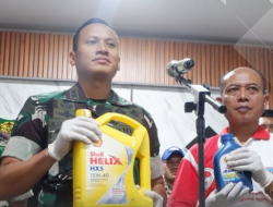 Kodim 0608/Cianjur Amankan Ribuan Botol Oli Palsu Berbagai Merek di Kawasan Puncak