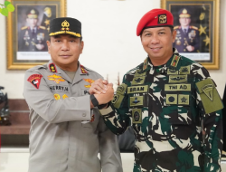 KAPOLDA RIAU TERIMA KUNJUNGAN SILATURAHMI DANGRUP 3 KOPASSUS BRIGJEN TNI BRAM PRAMUDIA, SE