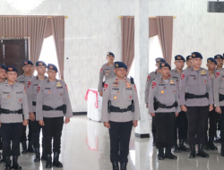 Satuan Brimob Polda Bengkulu Gelar Upacara Sertijab Wadan Gegana serta Pengukuhan Kasi Yanma dan Kasi Provos