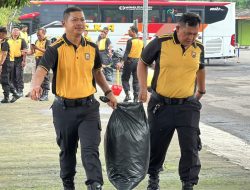 Dukung ASRI, Polres Purbalingga Terjunkan Personel Bersihkan Terminal