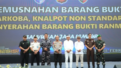 Polda Jabar Musnahkan Narkoba, Miras Ilegal, dan Knalpot Brong serta Serahkan Kendaraan Hasil Kejahatan C3 kepada Masyarakat