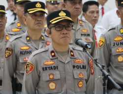 Wakapolres OKU Hadiri Apel Pemberian Penghargaan Personil Polda Sumsel dan Apel Pamit Irjen Pol Andi Rian