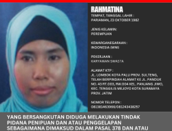 Polda Sulteng Terbitkan DPO Kasus Penipuan dan Penggelapan, Tersangka Rahmatina Masih Dalam Pencarian