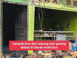 TRUK BOX HANTAM WARUNG DI CIPEUNDEUY SUBANG, 1 TEWAS, 2 LUKA-LUKA