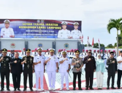 Sertijab Danlanal Lampung Berlangsung Khidmat, Perkuat Sinergi TNI–Polri di Daerah