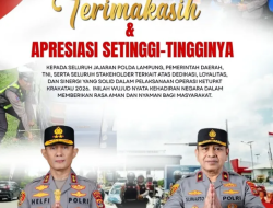 Kapolda Lampung Sampaikan Apresiasi atas Suksesnya Operasi Ketupat Krakatau 2026