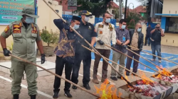 Bea Cukai Langsa Musnahkan 545 Ribu Batang Rokok Ilegal Senilai Rp1,29 Miliar, Kerugian Negara Capai Rp886 Juta