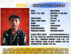 Polsek Denpasar Selatan Terbitkan Daftar Pencarian Saksi Kasus Dugaan Kekerasan Terhadap Anak