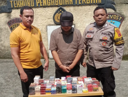 Polsek Cibinong Amankan 100 Bungkus Rokok Diduga Tanpa Pita Cukai Diserahkan ke Bea Cukai