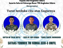 TNI Angkatan Udara Sampaikan Duka Mendalam atas Gugurnya Prajurit Satgas Yonmek TNI Konga XXIII-S UNIFIL